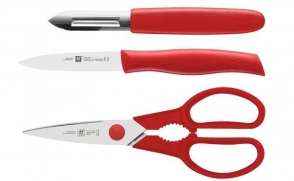Zwilling Twin Grip Messerset 3 tlg rot