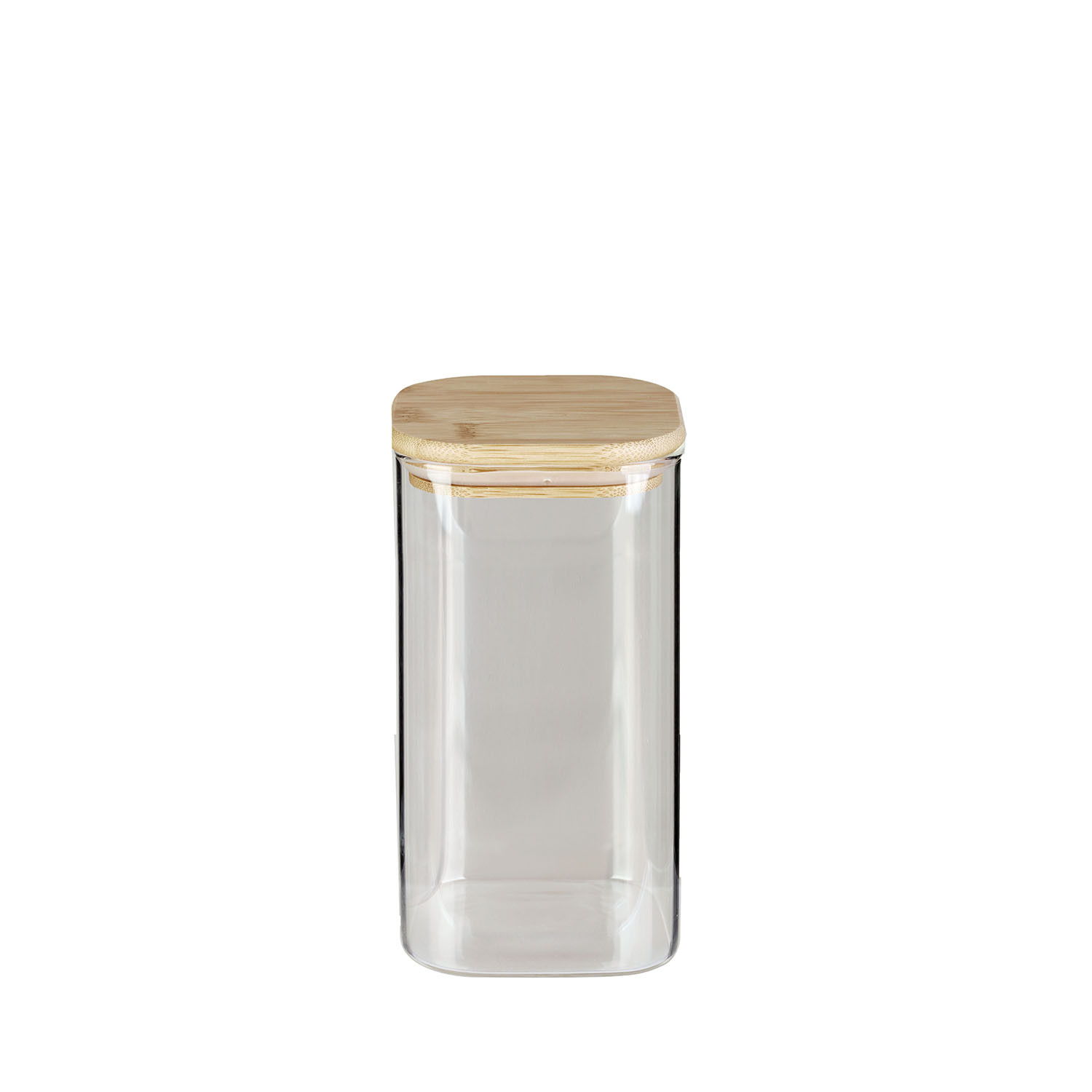 Liter mit Bérard Bambusholz-Deckel, Vorratsglas 1,3 quadratisch,