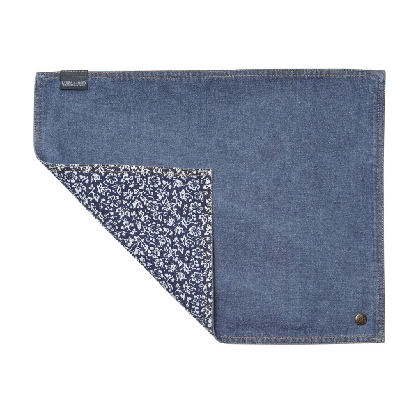 Laura Ashley Blueprint Platzdecke jeans Sweet Allysum 33x44 cm