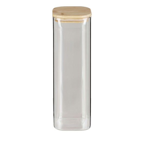 Bérard Vorratsglas 2,1 Bambusholz-Deckel, mit Liter quadratisch